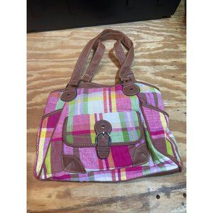 Pink plaid purse